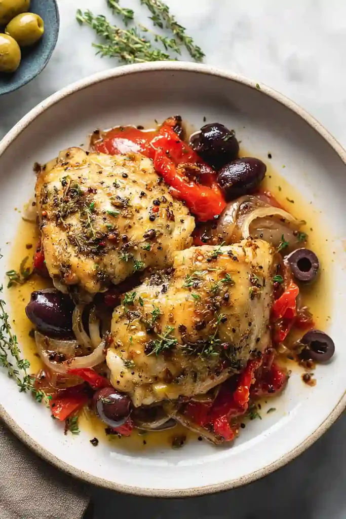 slow cooker mediterranean chicken
