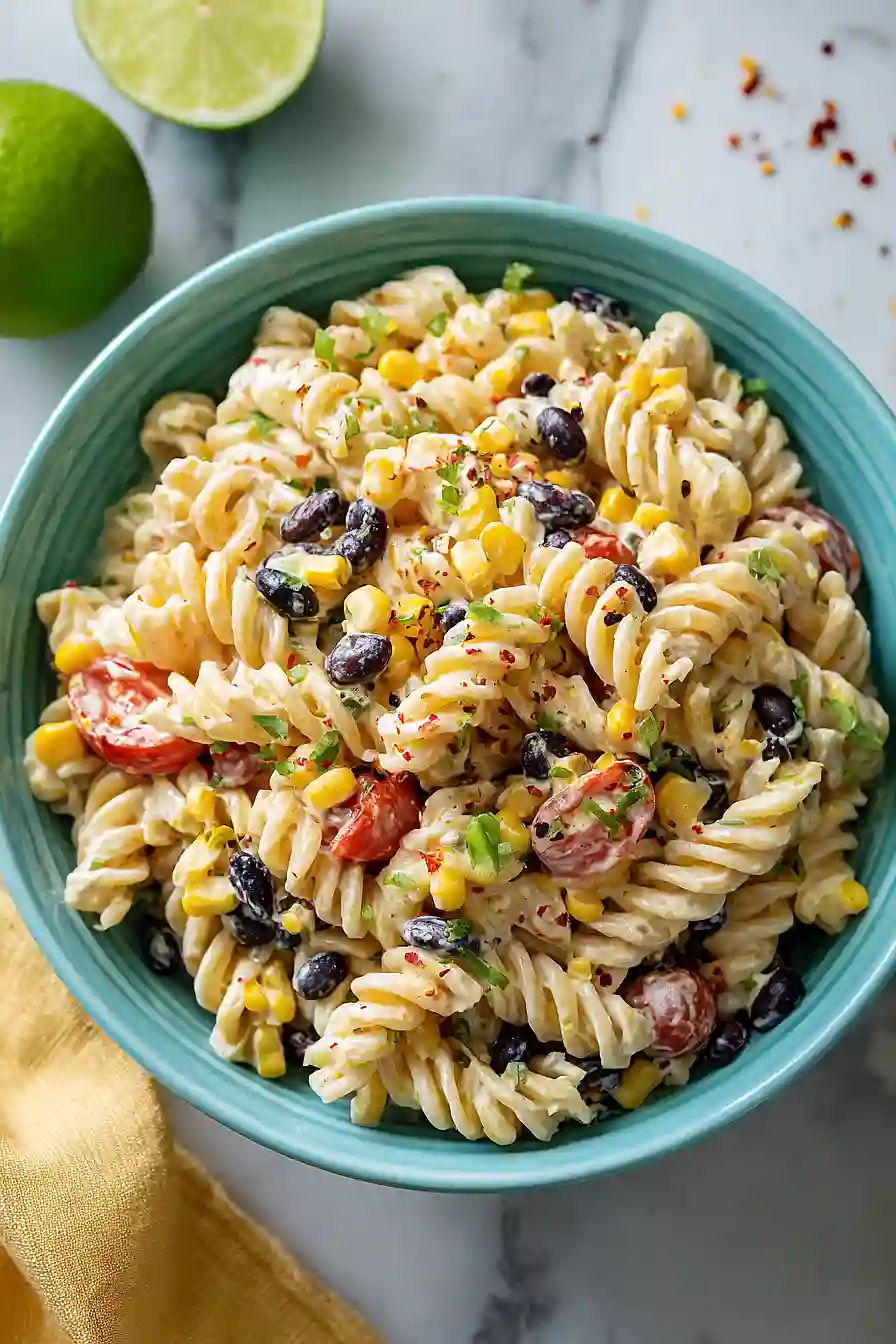 corn and black bean pasta salad