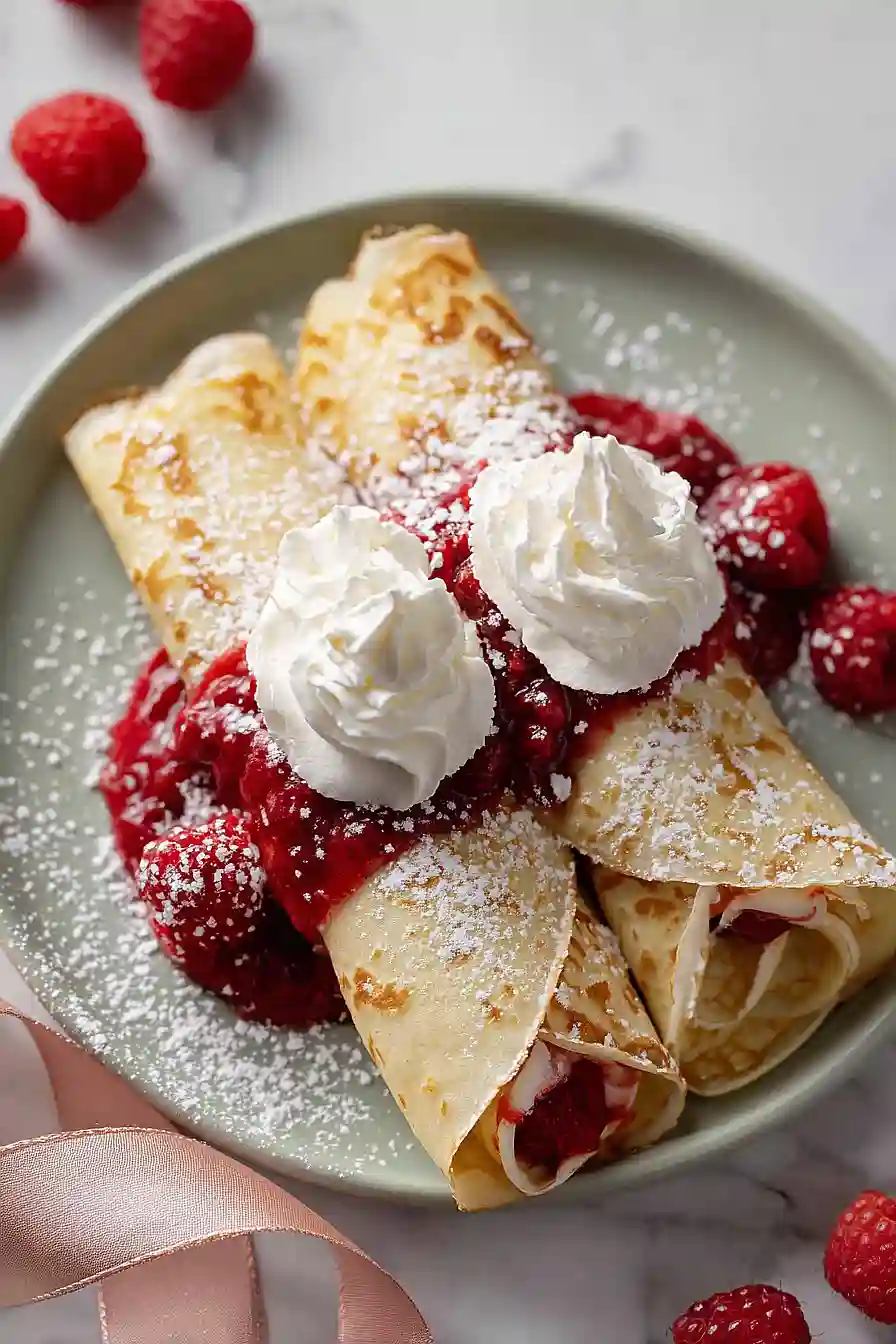 raspberry crepes