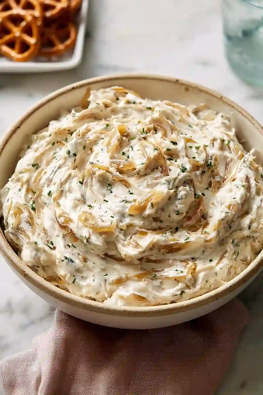 caramelized onion dip with sour cream