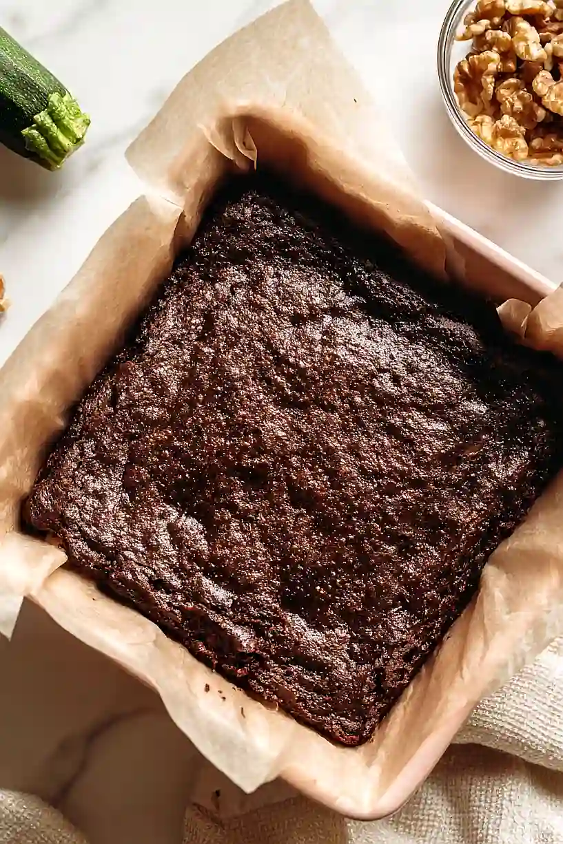 zucchini brownies with walnuts
