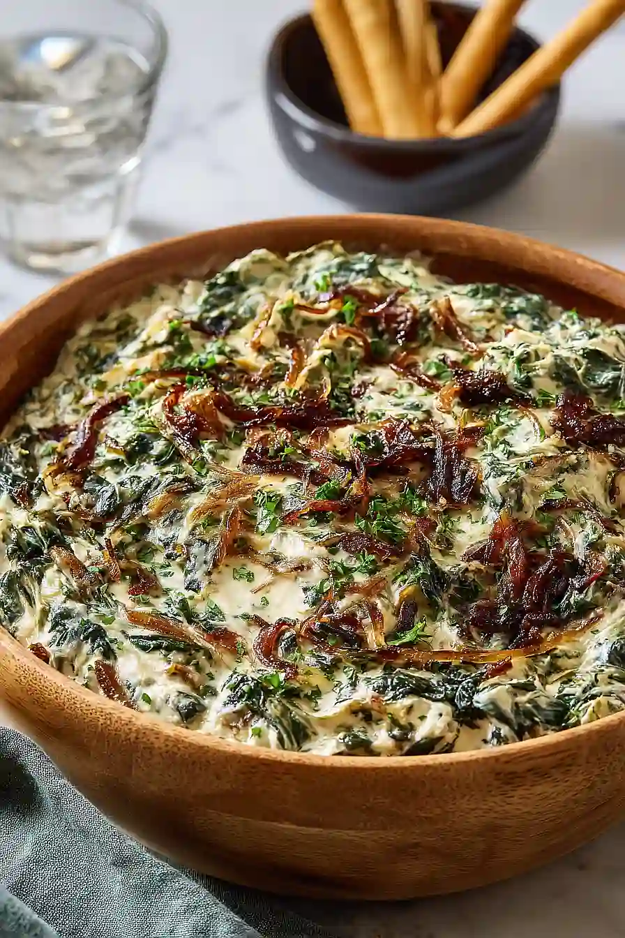 spinach and caramelized onion dip