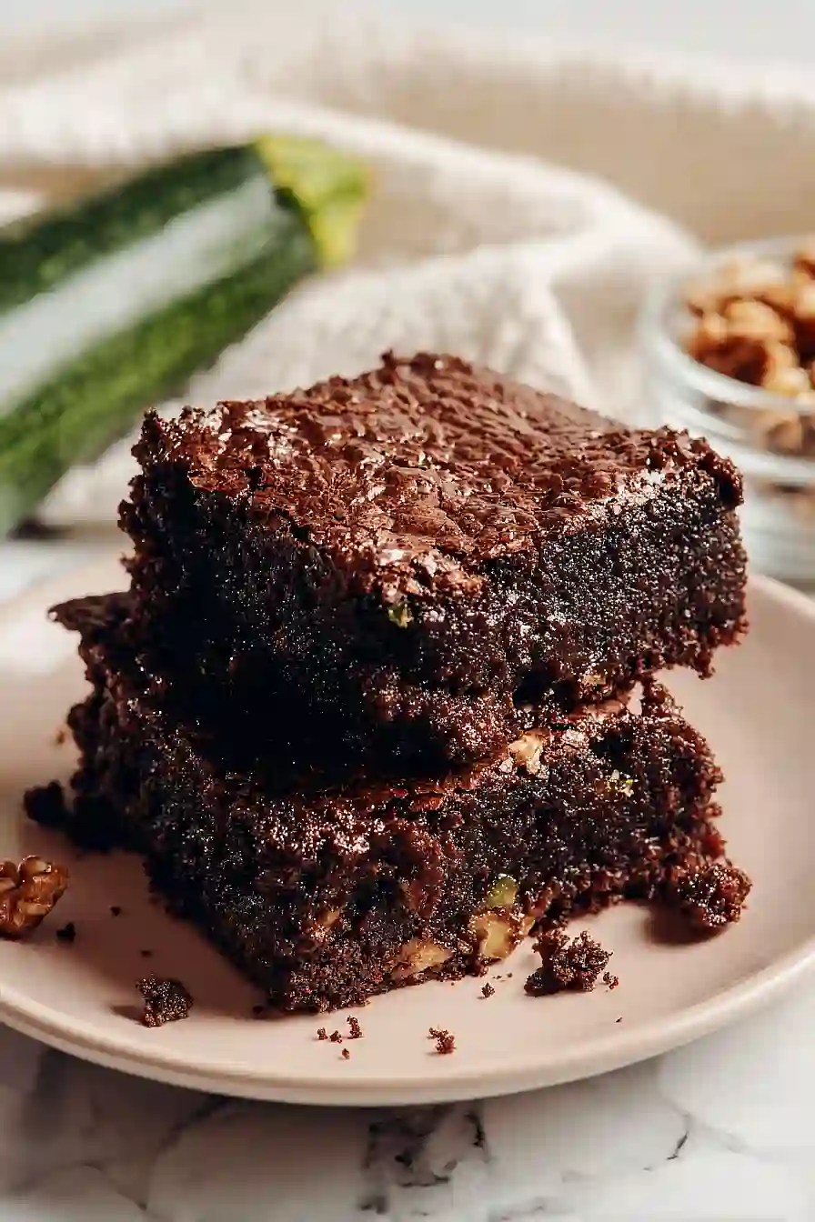 zucchini brownies with walnuts